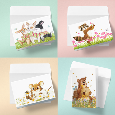 Friendly Kritters Blank Notecards - Set 3