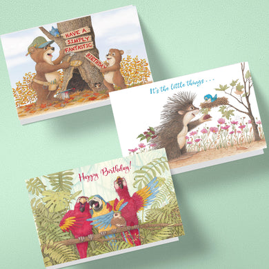 Friendly Kritters Birthday Cards - Set 1 - old
