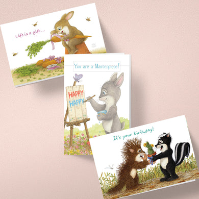 Friendly Kritters Birthday Cards - Set 2 - old