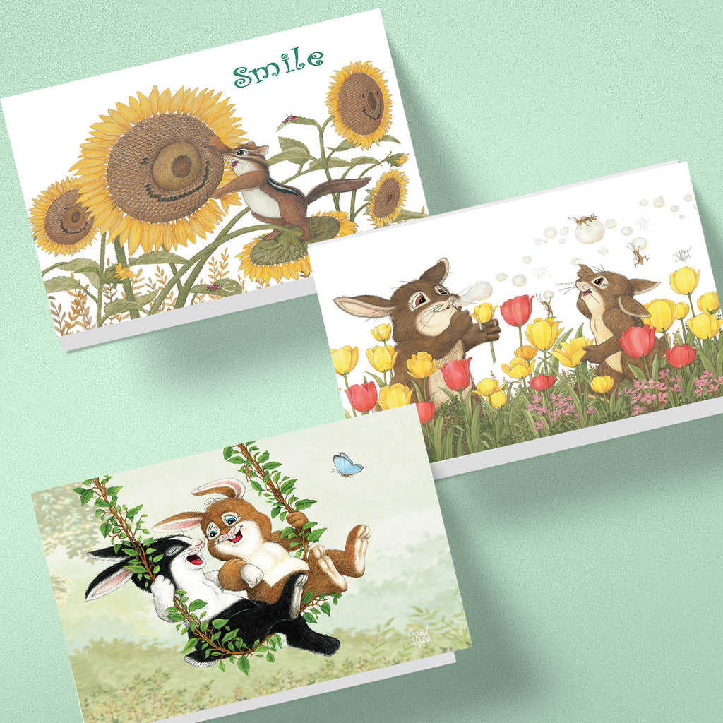 Friendly Kritters Greeting Note Cards - Set 1 - old