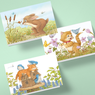 Friendly Kritters Greeting Note Cards