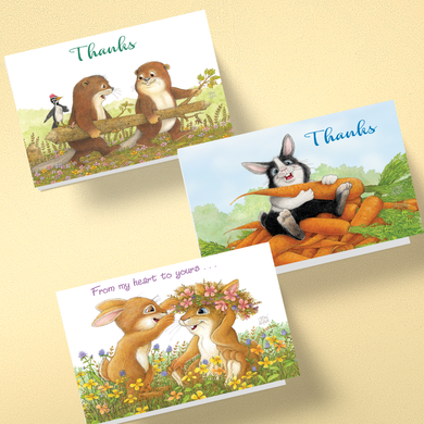 Friendly Kritters Thank You Cards - Set 1