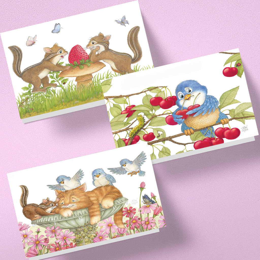 Friendly Kritters Blank Notecards - Set 1 - old