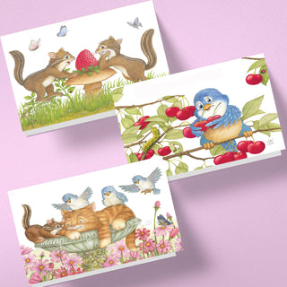 Friendly Kritters Blank Notecards - Set 1 - old