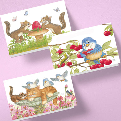Friendly Kritters Blank Notecards - Set 1 - old