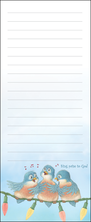 Friendly Kritters Magnetic Notepad - 3x8.5 - Set of 4- Great for Shopping, Chores and To-Do Lists