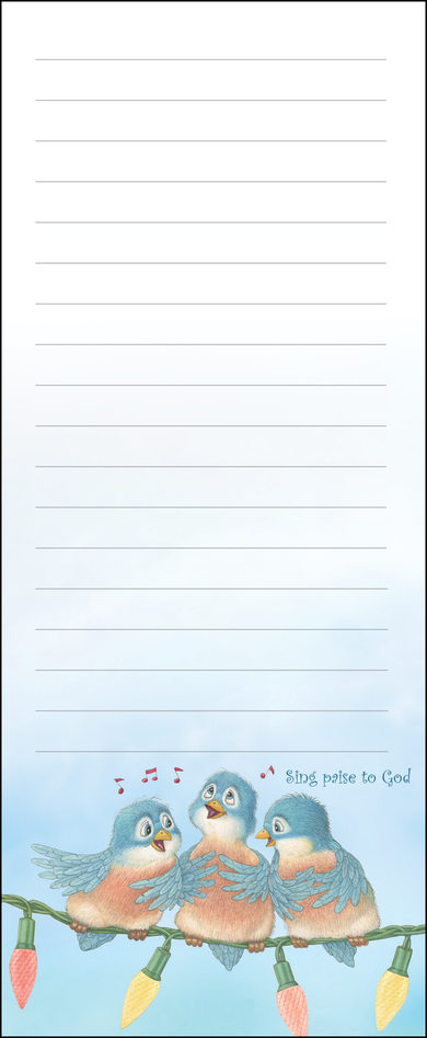 Friendly Kritters Magnetic Notepad - 3x8.5 - Set of 4- Great for Shopping, Chores and To-Do Lists