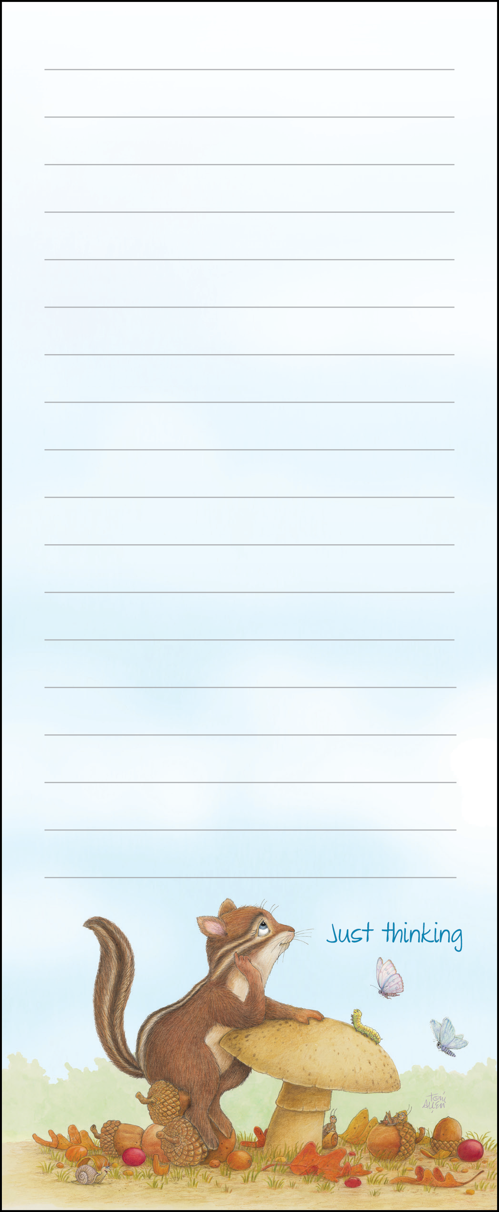 Friendly Kritters Magnetic Notepad - 3x8.5 - Set of 4- Great for Shopping, Chores and To-Do Lists