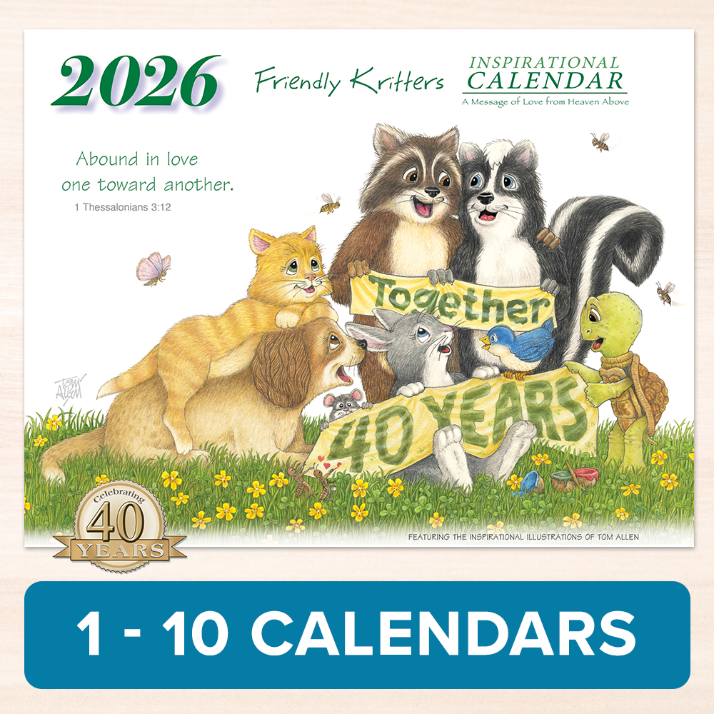 2026 Friendly Kritters Wall Calendar - Quantity of 1 to 10
