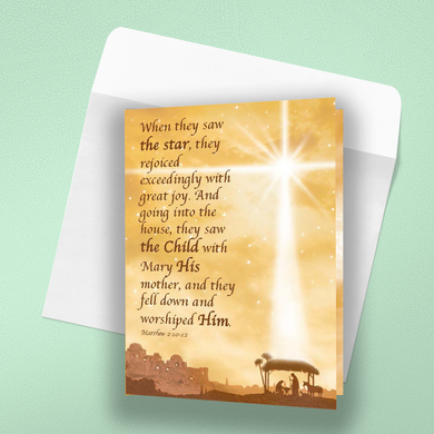 Premium Christmas Card - When They Saw the Star