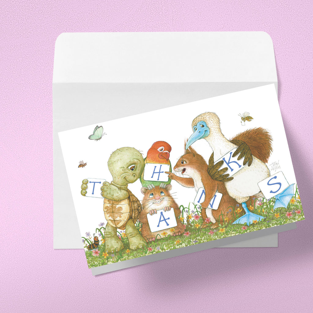Friendly Kritters Thank You Cards - Set 2 - old