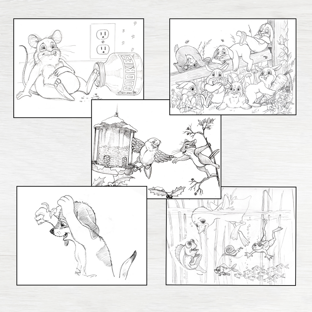 Tom Allen Sketchbook Coloring Sheets 25 Different Images