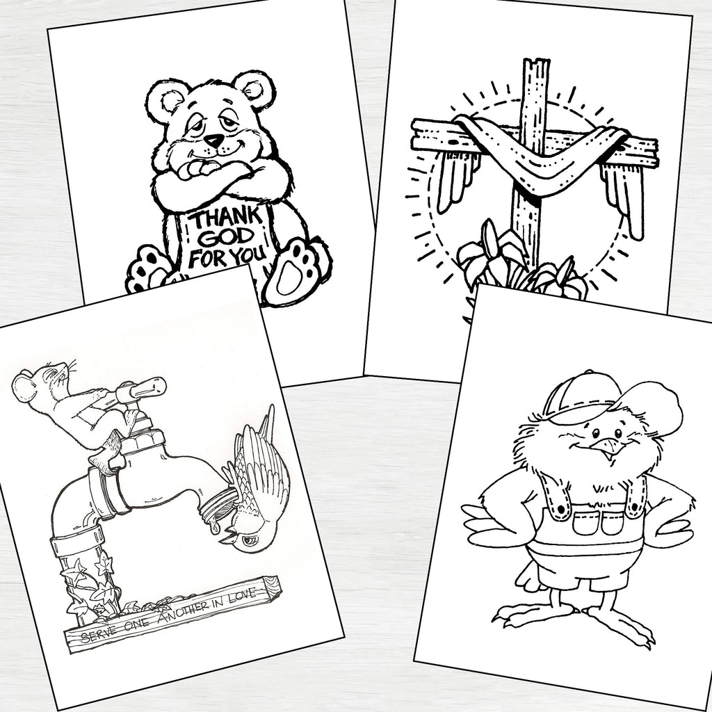 Friendly Kritters Coloring Sheets - 50 Pack