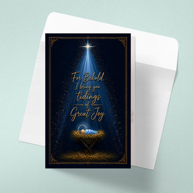 Premium Christmas Card - For Behold I Bring You Tidings of Great Joy...