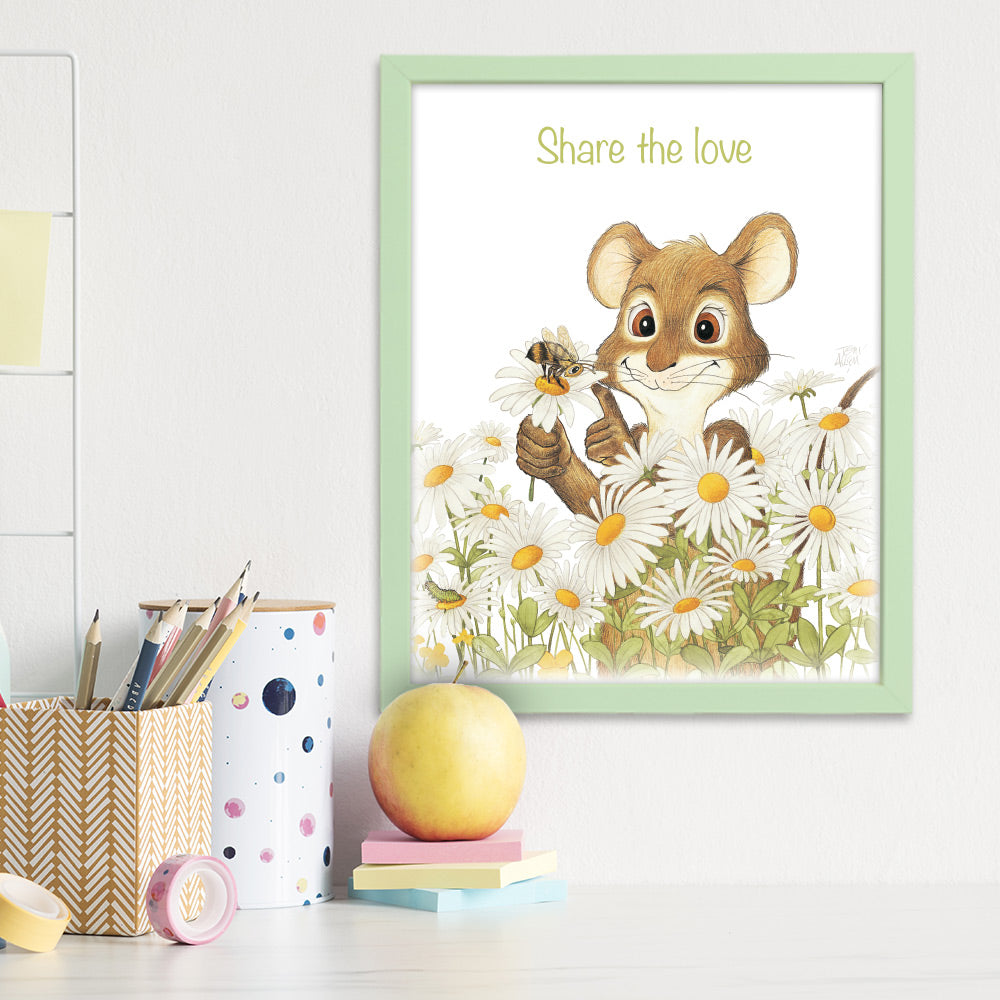 Friendly Kritters Wall Art Print - Set of 3 - 11x14 - Unframed - Collection 1
