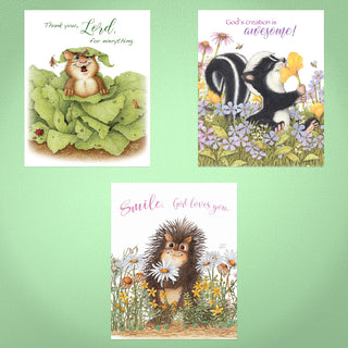 Friendly Kritters Wall Art Print - Set of 3 - 8x10 - Unframed - Collection 2