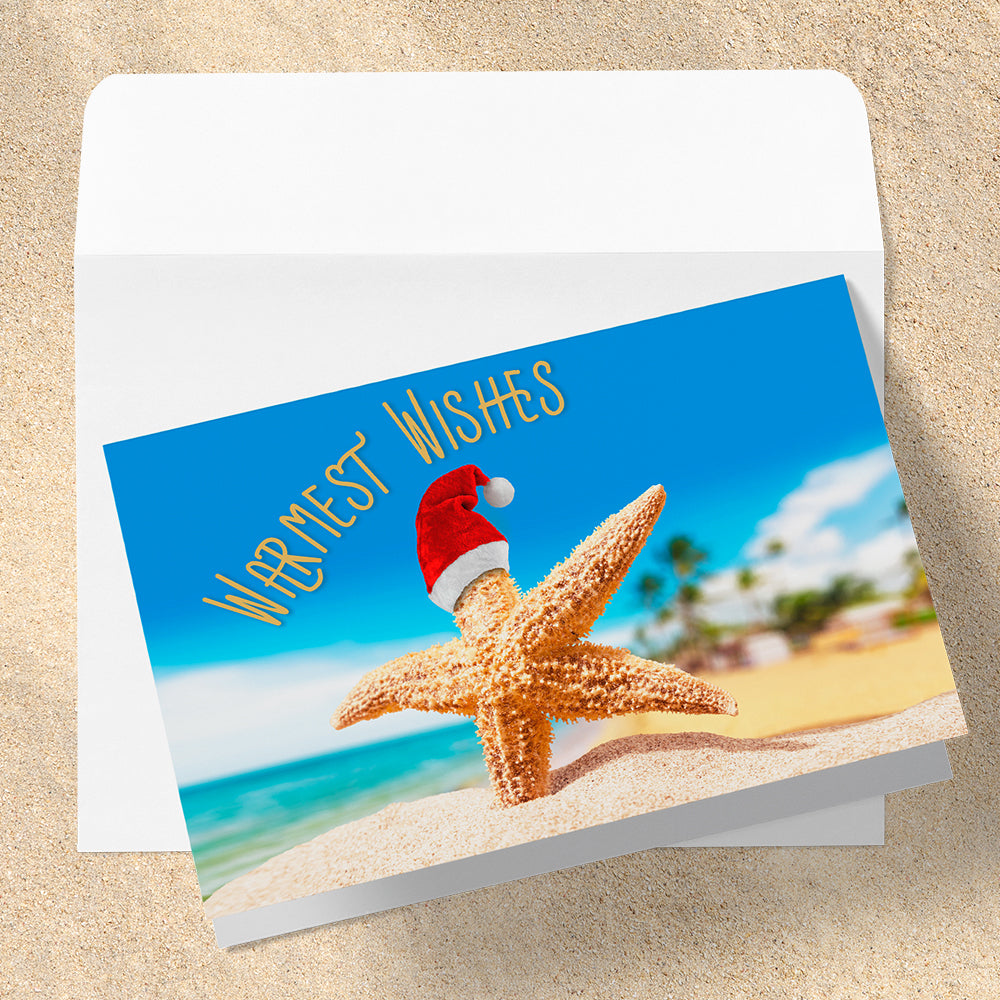 Starfish Santa Christmas Card