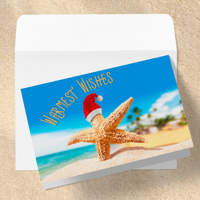 Starfish Santa Christmas Card