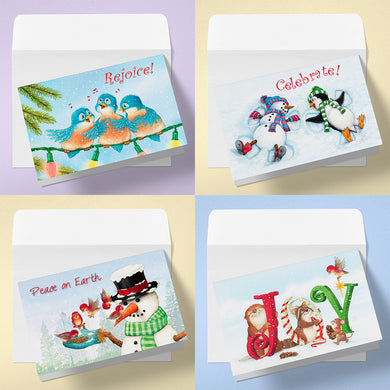 Friendly Kritters Christmas Cards - Set 2