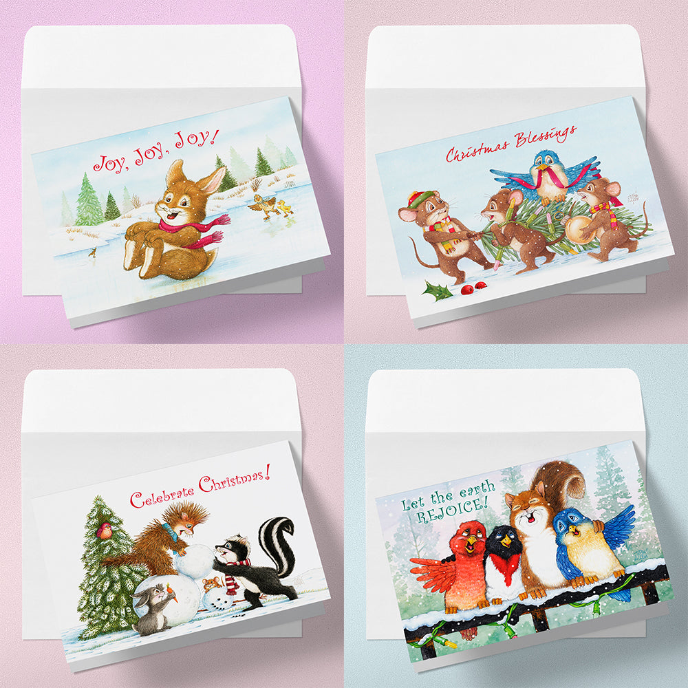 Friendly Kritters Christmas Cards - Set 3 - old