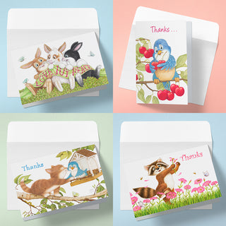 Friendly Kritters Thank You Cards - Set 3