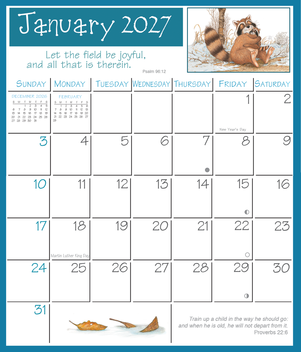 2027 Friendly Kritters Pocket Calendar