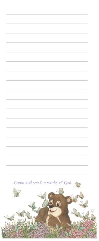 Friendly Kritters Magnetic Notepad - 3x8.5 - Set of 4- Great for Shopping, Chores and To-Do Lists