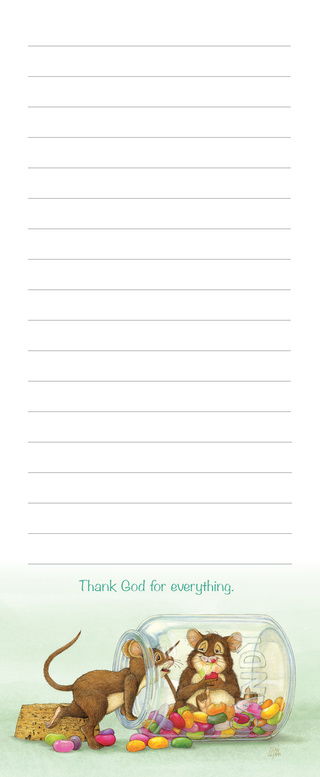 Friendly Kritters Magnetic Notepad - 3x8.5 - Set of 4- Great for Shopping, Chores and To-Do Lists