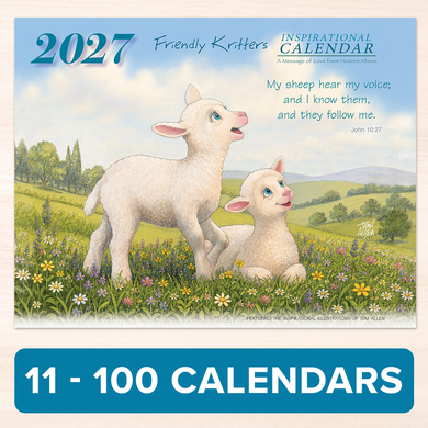 2027 Friendly Kritters Wall Calendar - Quantity of 11 to 100