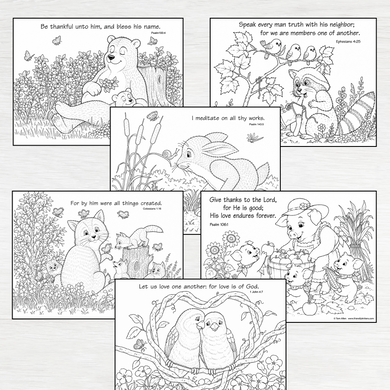 Friendly Kritters Adult Coloring Sheets - 50 Pack