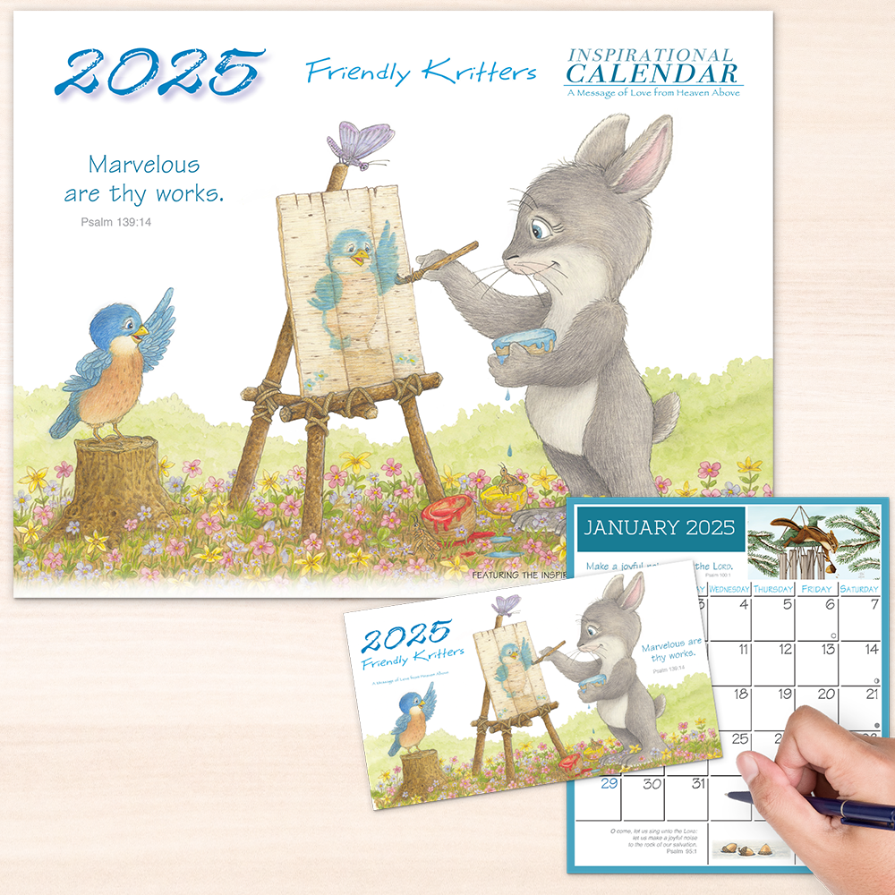 2025 Friendly Kritters Wall & Pocket Calendar Companion Set Friendly