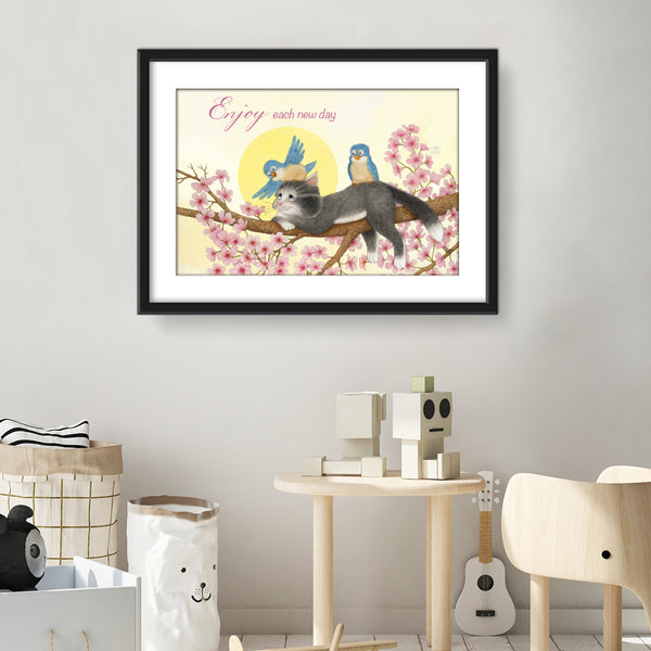 Friendly Kritters Wall Art Print - Cats and Bluebirds in a Tree - 16x2 –  Friendly Inspirations - Home of the FRIENDLY KRITTERS!